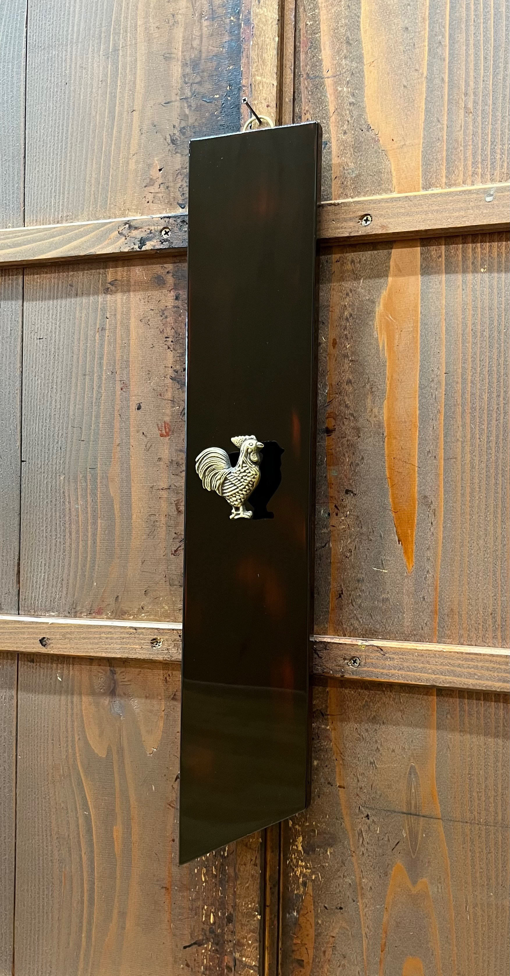 漆塗りアートパネル　/ 曙塗り✖️真鍮の可愛い取手をあしらった作品/ rooster 雄鶏
