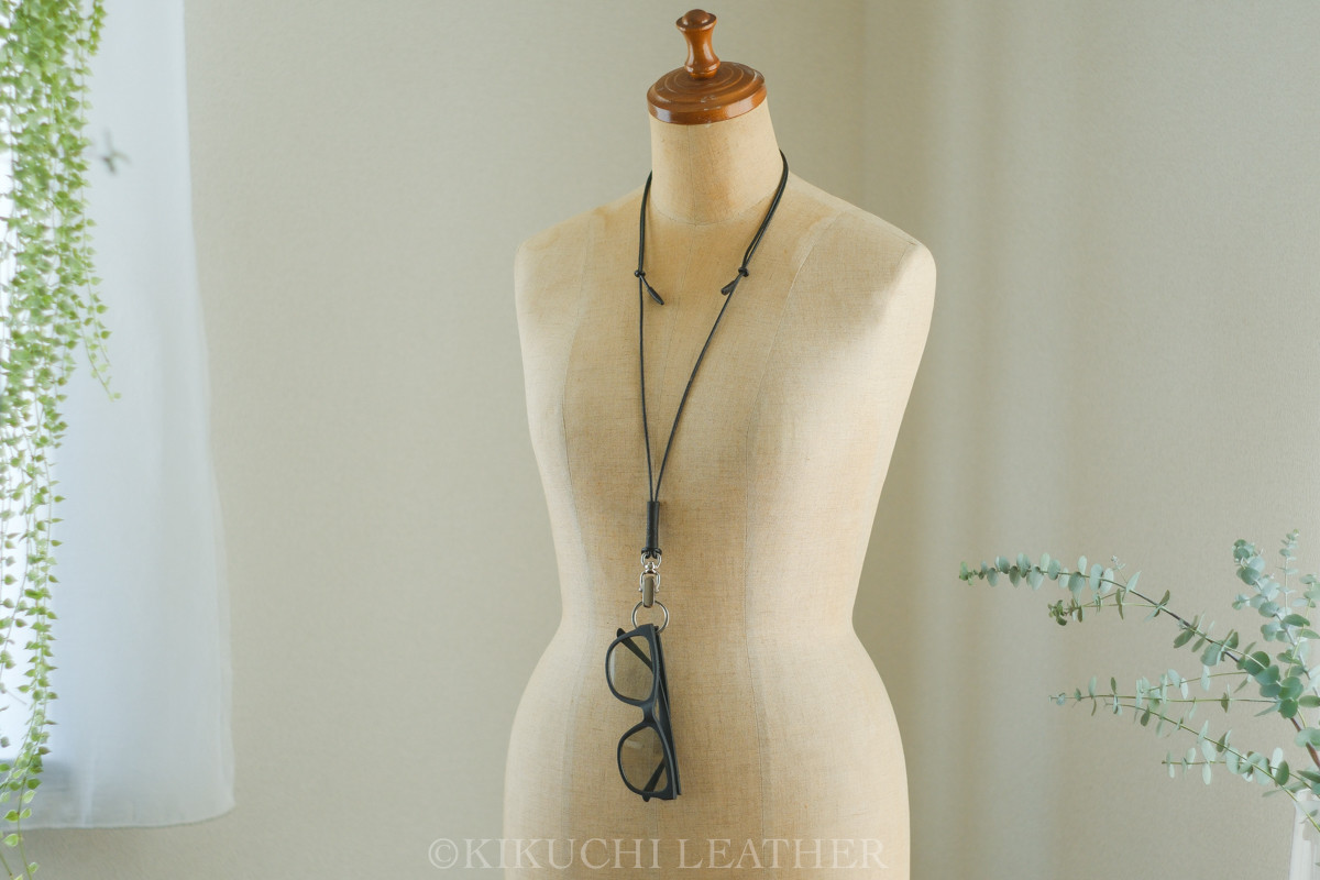 クリップタイプ レザーネックストラップ