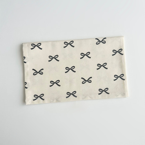 リボンブラック 給食セット 給食袋 ランチョンマット 花柄 巾着袋