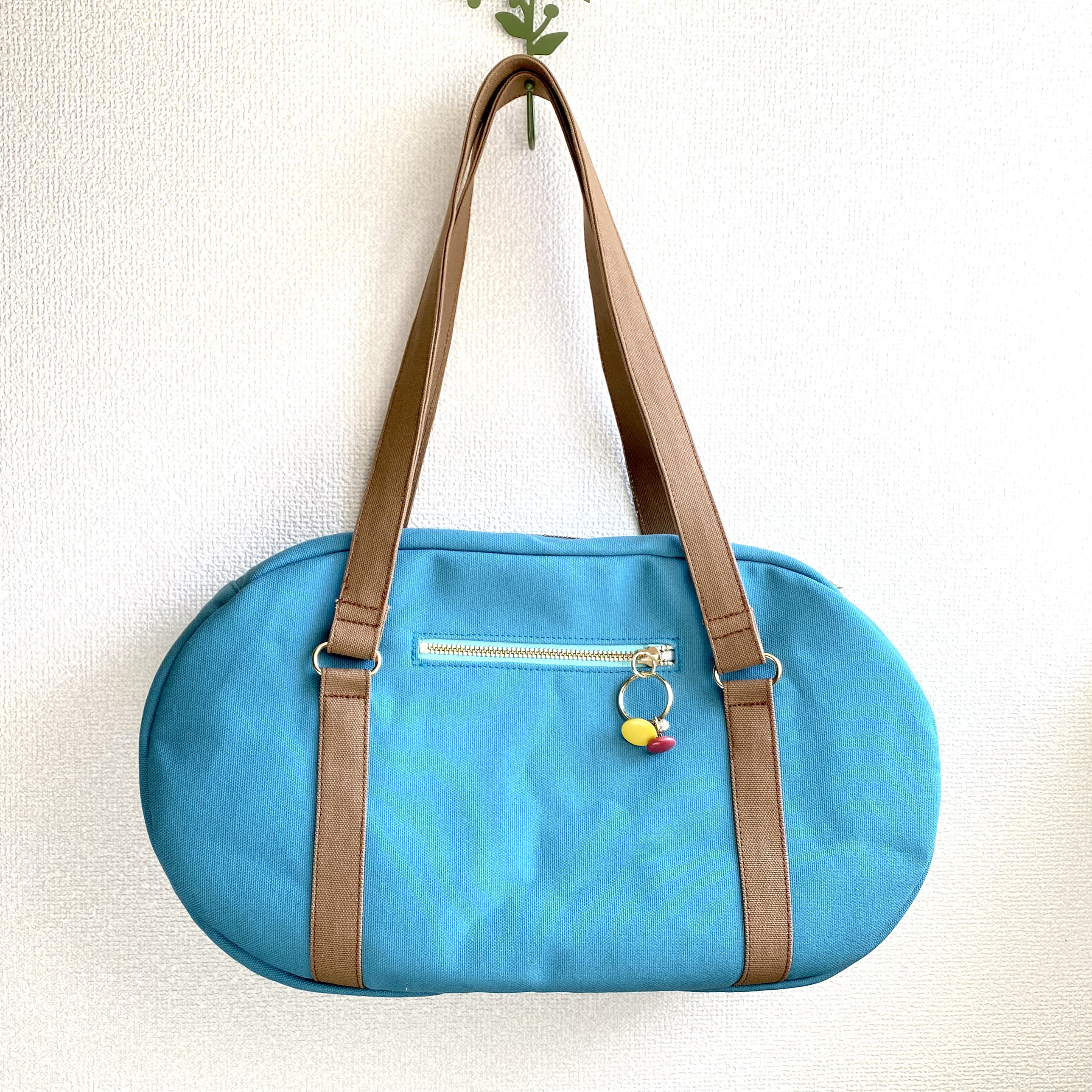 だ円型のボストンB a g  ブルーグレー