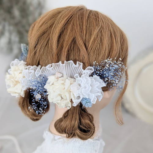 花飾り　成人式　前撮り 楽天市場】成人式 髪飾り 13点セット 白 ゴールド ゆり 花