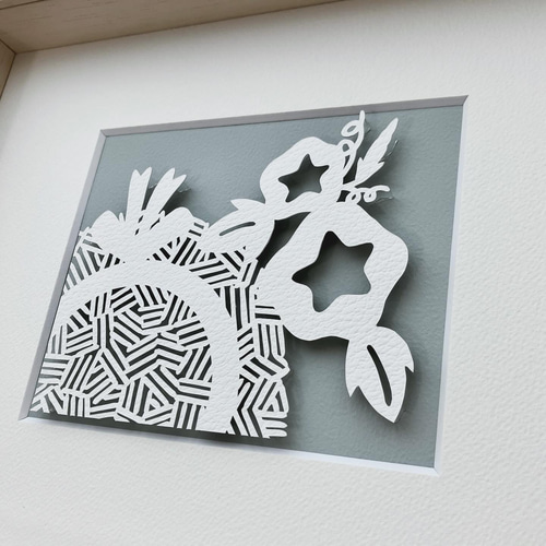 額装切り絵『清夏』 絵画 nopico 通販 17948682｜Creema(クリーマ