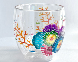 珊瑚礁　ダブルウォール　耐熱グラス