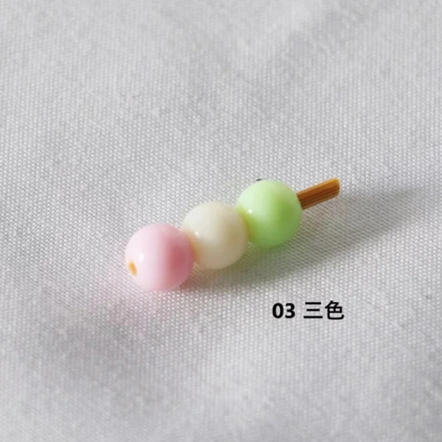 ミニチュア串団子 1本 樹脂粘土ミニチュア串団子 小さな