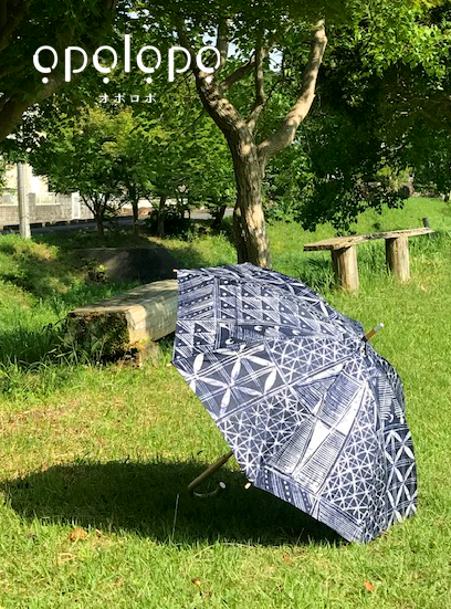 日傘:アディレ模様（中棒木製）