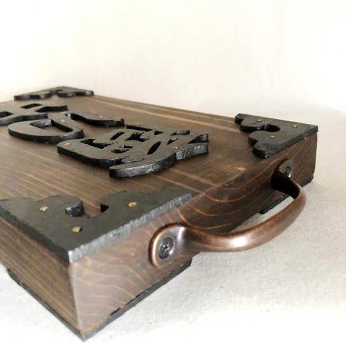 商い中 仕込中 看板 Lサイズ】 WooD 木製 表札 シンプル ナチュラル