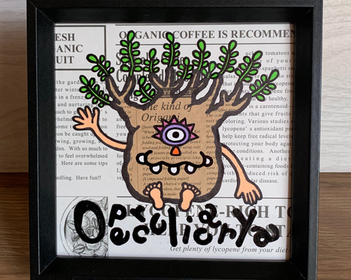 【原画作品】★貼り絵★オペルクリカリアパキプス 494db8a8c04a934dcf0a0f8b86a2d5