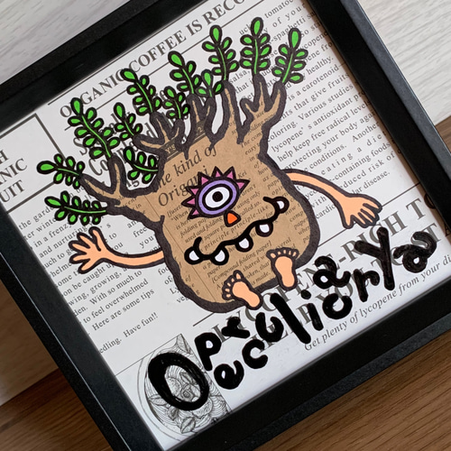 原画作品☆貼り絵【オペルクリカリアパキプス】 その他アート wonder