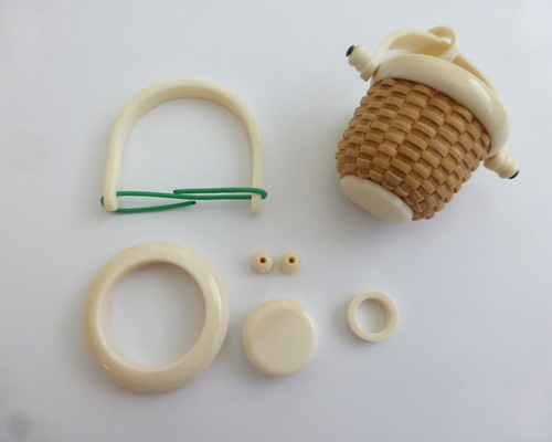 本象牙（アイボリー）ナンタケットバスケット ペンダントトップ作成