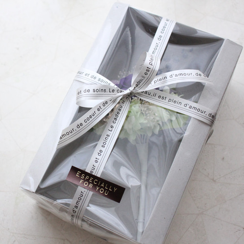 ポンポン菊とローズの仏花ブーケアレンジ＊パープル プリザーブド