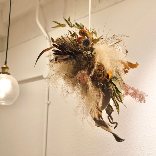 送料無料】ドライフラワーボール 