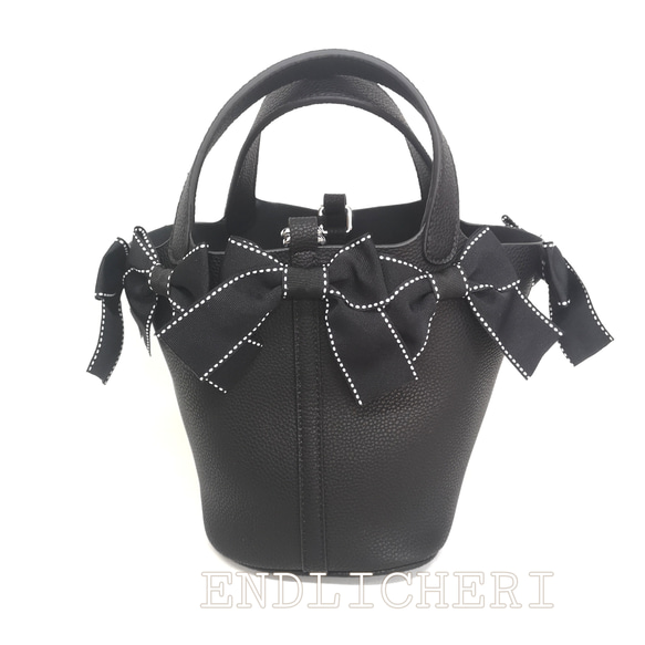 本革キューブバッグ モノクローム クロコダイル ハンドバッグ