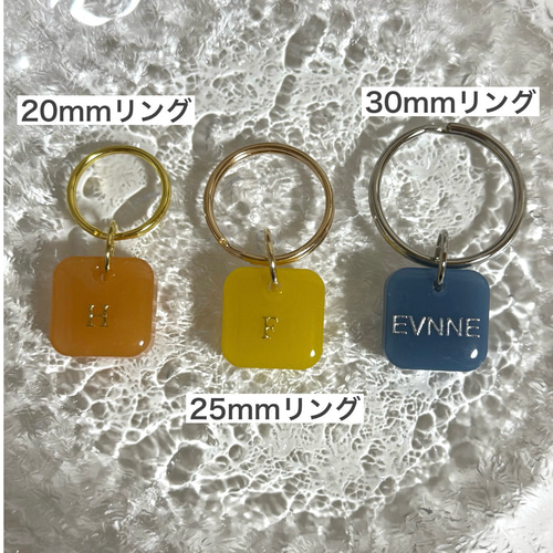 名入れ・文字入れ】イニシャル/名入れ/くすみカラー/キーホルダー/大人