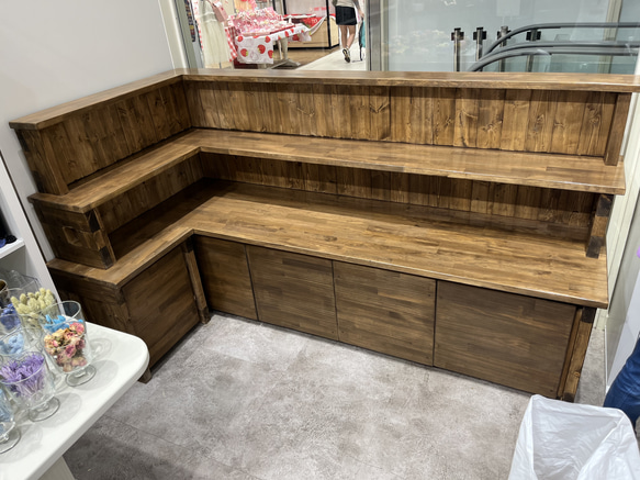 3段ディスプレイラック 商品陳列ラック 商品台 机・デスク エバー