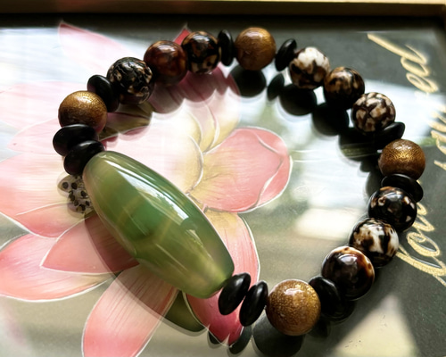 特別出品 開光 天然瑪瑙珠 ブレスレット dzi ＊ ΚΑйON ＊ 通販