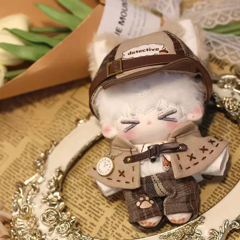 10cm着せ替えぬいぐるみ服 名探偵セット 着せ替え人形 ぬいぐるみ ぬい服 綿人形服 探偵 レトロ 欧風 ロンドン風格