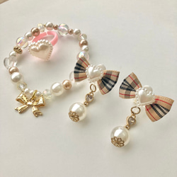 ハート キッズ イヤリング 指輪 セット フラワー 花 kids 子供 チョコ