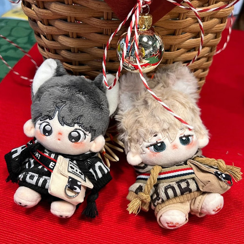 10/15/20/40cm着せ替えぬいぐるみ服 クカカセット 2色 着せ替え人形