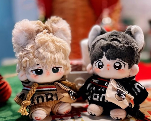 10cm着せ替えぬいぐるみ服 クカカセット 2色 着せ替え人形 ぬいぐるみ