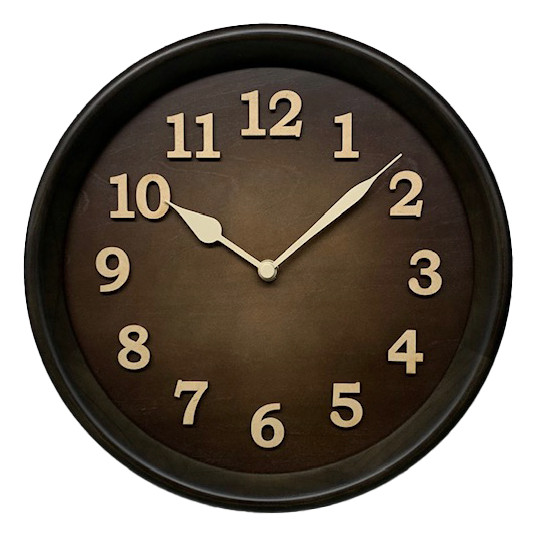 天然木モダンクォーツ式掛け時計「COOKIE」SQ29_DBK 8,640円