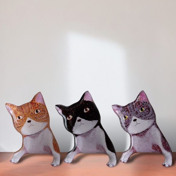 ☆希少 ラリック キャットブローチ ブロンズ 猫モチーフ