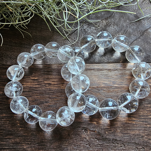 強力な浄化 16㎜ カンチェンジュンガ産 水晶ブレスレット 産地鑑別取得