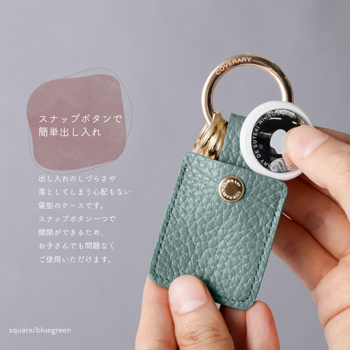 本革 Airtag ハート 紛失防止 エアタグ キーケース 小銭入れ
