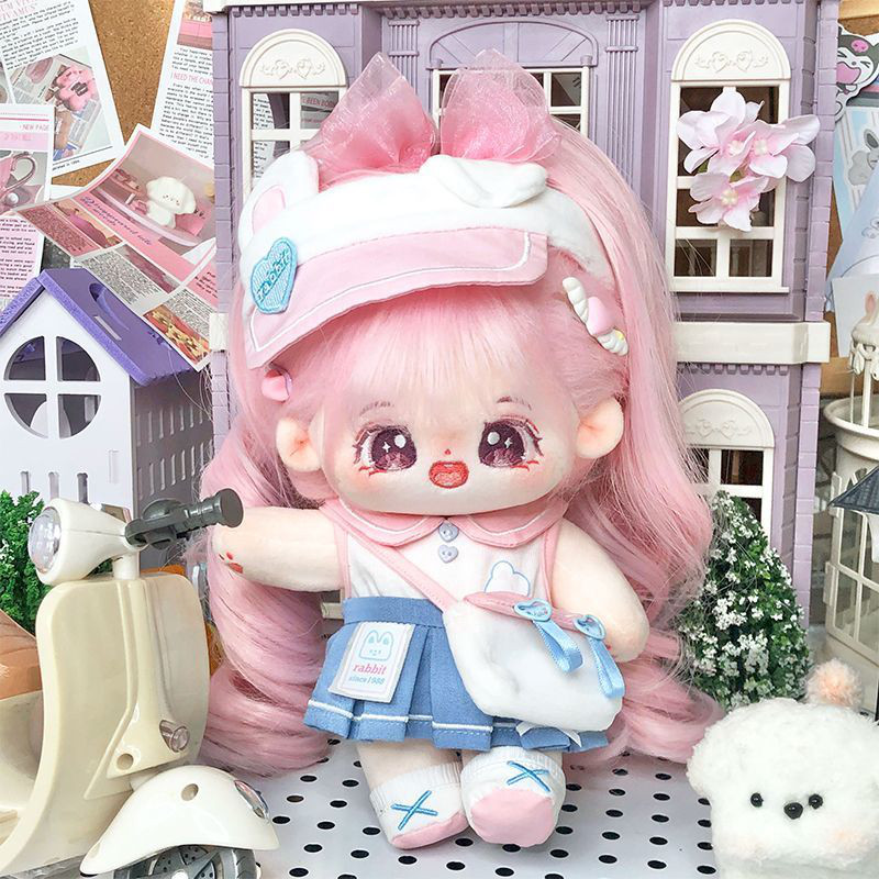 20cm 着せ替えぬいぐるみ 無属性 着せ替え人形 ピンクの髪