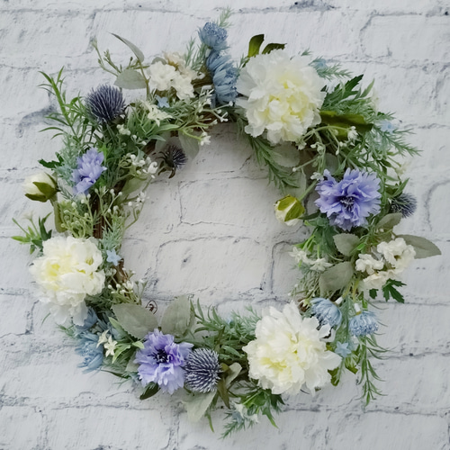 初夏のガーデンリース アートフラワー karin 通販 17951487｜Creema  