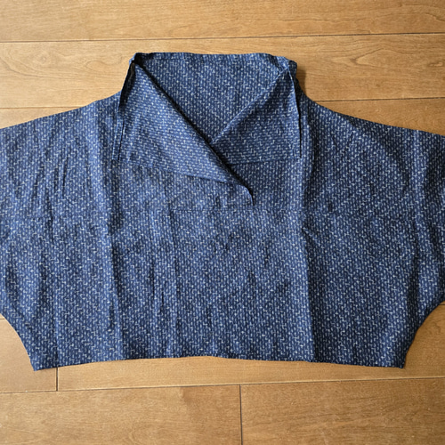 着物リメイク 手作り 近江上布 ブラウス 麻100% ロングパンツ  