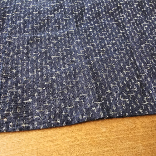 着物リメイク 手作り 近江上布 ブラウス 麻100% ロングパンツ  