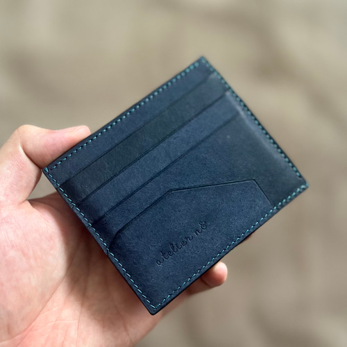 薄くて小さなフラグメントケース　【ターコイズ】　イタリアンレザー　マルゴー 薄くて小さなフラグメントケース 【ターコイズ】 イタリアン