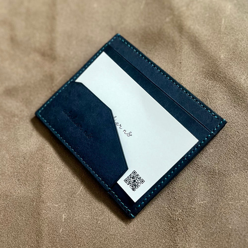 薄くて小さなフラグメントケース　【ターコイズ】　イタリアンレザー　マルゴー 薄くて小さなフラグメントケース 【ターコイズ】 イタリアン