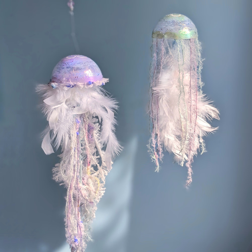 夏色クラゲのモビール ミズクラゲ ムラサキクラゲ ゼリーフィッシュ