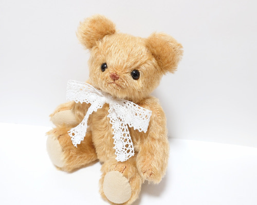 ハニーブロンドモヘア テディベア 19cm ぬいぐるみ yukumao 通販