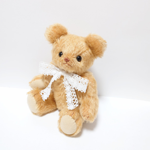 ハニーブロンドモヘア テディベア 19cm ぬいぐるみ yukumao 通販