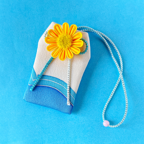Himawari様　オーダーお守り ひまわりと海）元巫女が作る花のお守り袋 その他雑貨 花守堂
