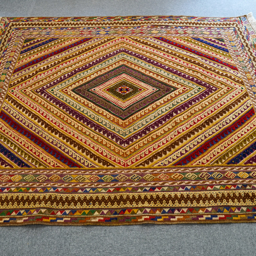 175×148cm 手織りマシュワニキリム 手織り絨毯 ペルシャ絨毯