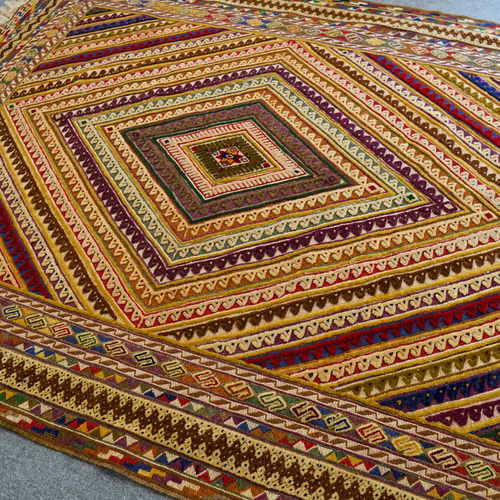 175×148cm 手織りマシュワニキリム 手織り絨毯 ペルシャ絨毯