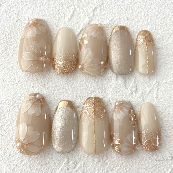 ネイルチップ 25枚セット 多彩なデザイン　フラワーアート　ネイルサンプルチップ フラワーアート ネイルチップセット - メルカリ