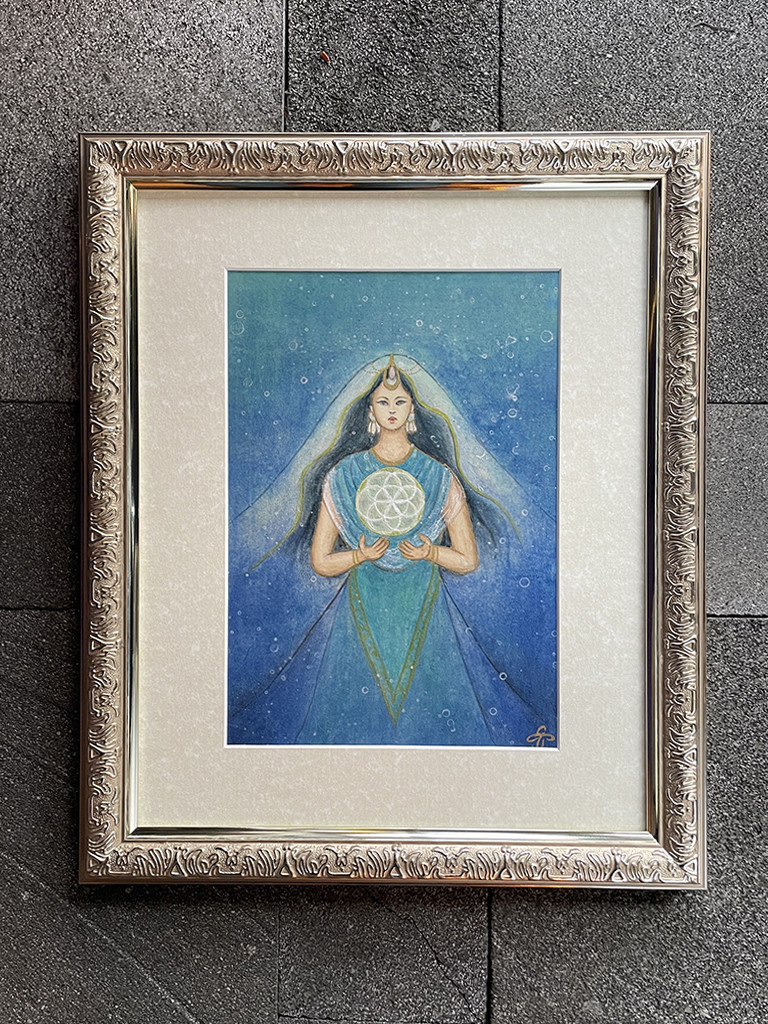 天然岩絵具原画「ガイアの涙」