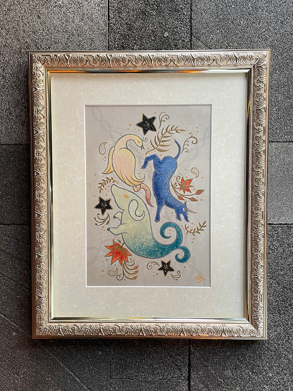 天然岩絵具原画「その先の世界」 絵画 Blesstola 通販 17952327