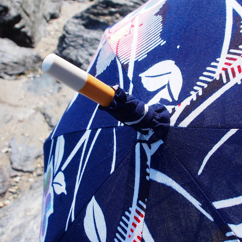 着物リメイク日傘＊花柄の浴衣反物から作った日傘, Kimono