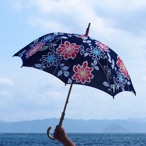 着物リメイク＊手作りおしゃれ日傘とお揃い巾着トート＊木綿 絞り花柄 71z-QcYaKUL._UF350,350_QL50_.jpg