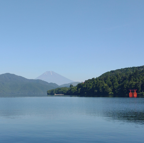 ＊送料無料＊ Japanese Sceanery《箱根 Hakone》富士山 芦ノ湖 ましかくフォト 90×90 1枚目の画像