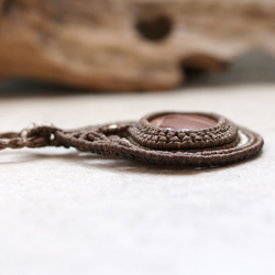 サンストーン天然石マクラメネックレスmac389エスニックアジアンエキゾチックなアレルギーフリーアクセサリー 8枚目の画像