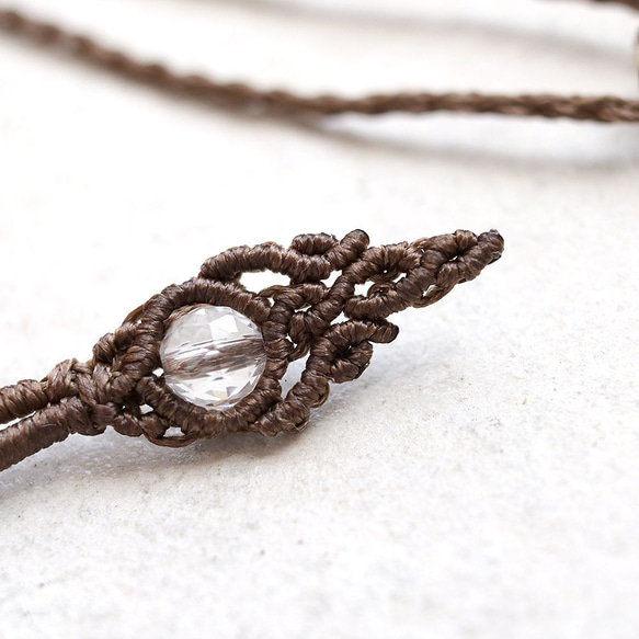 サンストーン天然石マクラメネックレスmac389エスニックアジアンエキゾチックなアレルギーフリーアクセサリー 7枚目の画像