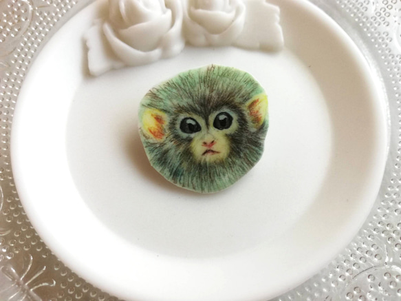 ピグミーマーモセットのブローチ ブローチ Riri 通販 17952946｜Creema