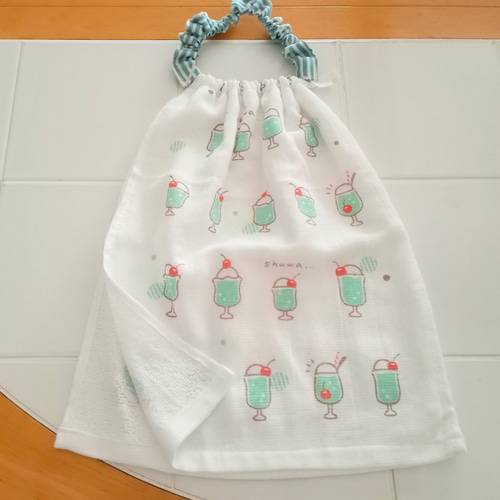 2重】 タオルエプロン おりこうエプロン 4枚セット ☆ガーゼ