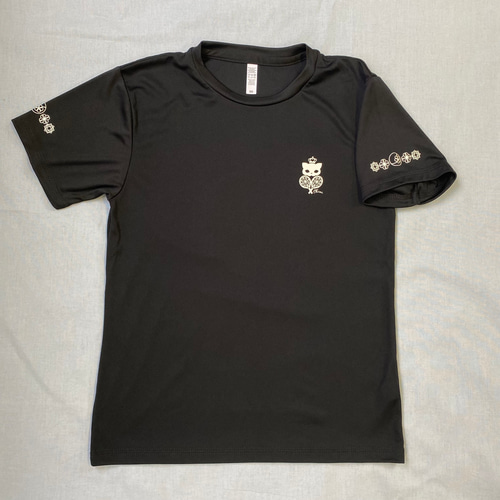 受注制作】「幾何学模様+猫」ドライTシャツ・長袖Tシャツ Tシャツ Mimi